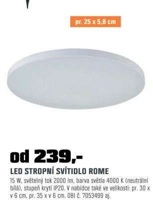 LED svít. nást,strop2000lmROME IP20
