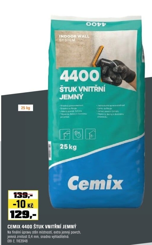 Štuk vnitřní Jemný 4400