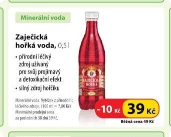 Zaječická hořká voda, 0,5 l