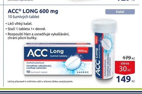ACC LONG 600 mg 10 šumivých tablet