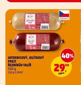 Jaternice a jelítkový prejt Řezníkův talíř 500 g