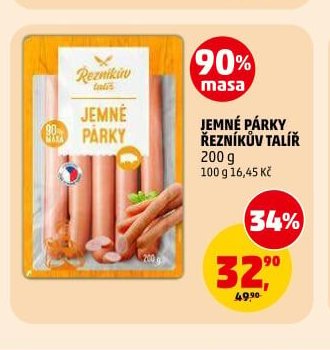 Jemné párky Řezníkův talíř 200 g
