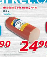 Sýr uzený salámový 44% Jihočeský Madeta
