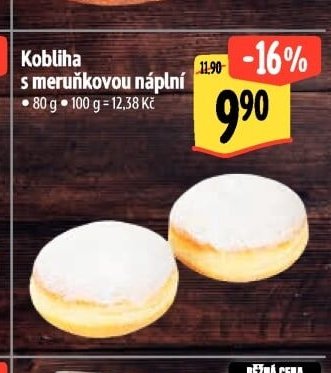 Kobliha s meruňkovou náplní