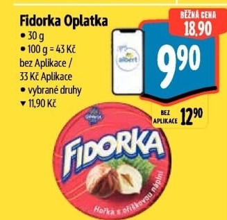 Oplatky Fidorka Opavia