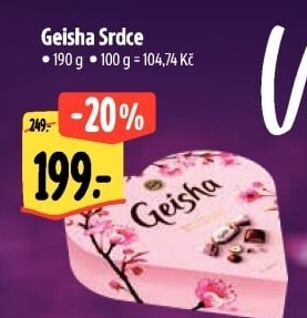 Bonboniéra srdce Geisha