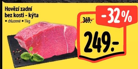 Hovězí kýta zadní bez kosti
