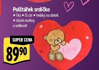 Plyšový polštářek