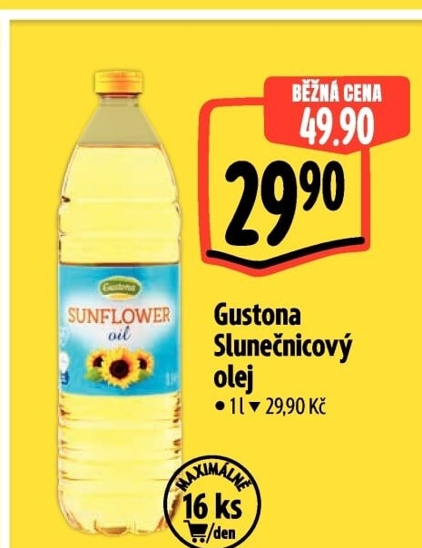 Slunečnicový olej Gustona