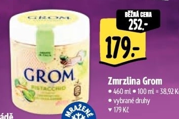 Zmrzlina v kelímku Grom
