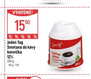 Jeden Tag Smetana do kávy