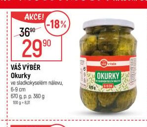 VÁŠ VÝBĚR Okurky