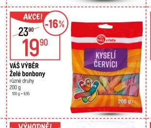 VÁŠ VÝBĚR Želé bonbony