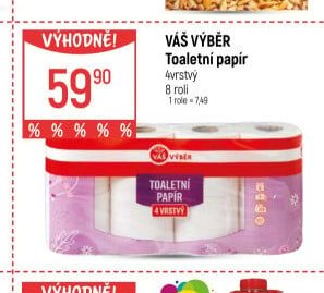 VÁŠ VÝBĚR Toaletní papír
