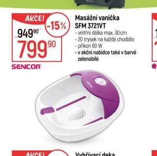 Masážní vanička SFM 3721VT