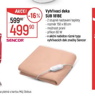 Vyhřívací deka SUB 181BE