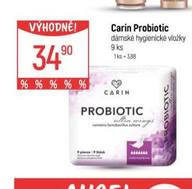 Carin Probiotic dámské hygienické vložky