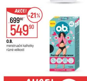O.B. menstruační kalhotky
