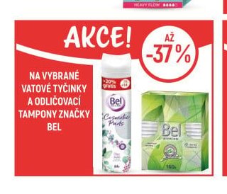 Na vybrané vatové tyčinky a odličovací tampony značky Bel