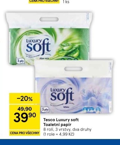 Tesco Luxury soft Toaletní papír