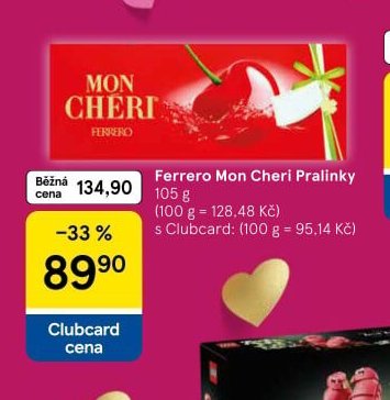Ferrero Mon Cheri Pralinky 105 g