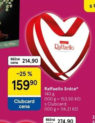Raffaello Srdce 140 g