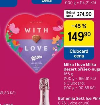 Milka I love Milka dezert oříšek-nugát 165 g