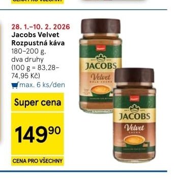 Jacobs Velvet Rozpustná káva