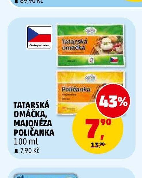 Tatarská omáčka, majonéza Poličanka 100 ml