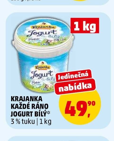 Krajanka Každé ráno jogurt bílý 1 kg