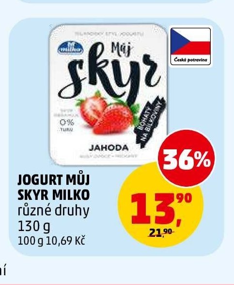 Jogurt Můj Skyr Milko různé druhy 130 g