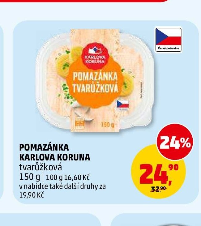 POMAZÁNKA KARLOVA KORUNA tvarůžková 150 g