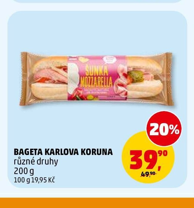 BAGETA KARLOVA KORUNA různé druhy 200 g