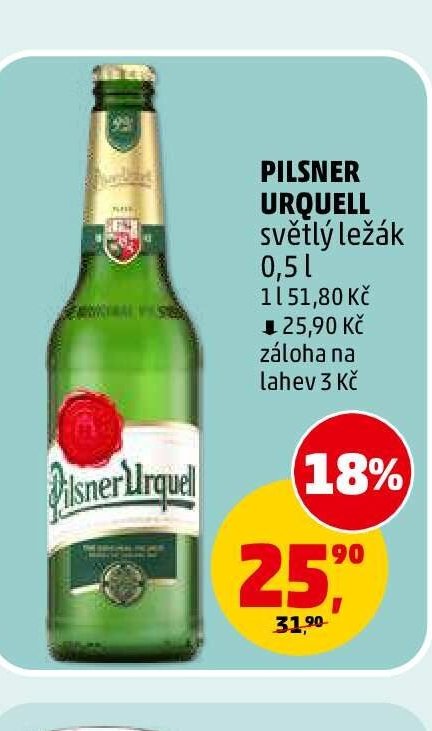 Pilsner Urquell světlý ležák 0,5 l