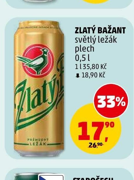 Zlatý Bažant světlý ležák 0,5 l