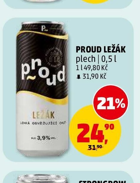 Proud ležák 0,5 l