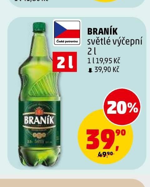 Braník světlý výčepní 2 l