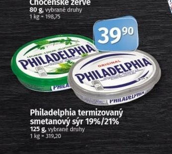Philadelphia termizovaný smetanový sýr 19%/21%