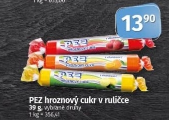 Bonbony z hroznového cukru PEZ