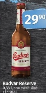 Pivo světlé silné Reserve Budweiser Budvar