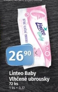 Vlhčené ubrousky dětské Linteo Baby
