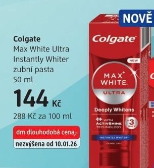 Colgate Max White Ultra Instantly Whiter zubní pasta 50 ml