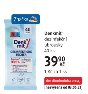 Vlhčené čisticí ubrousky Denkmit
