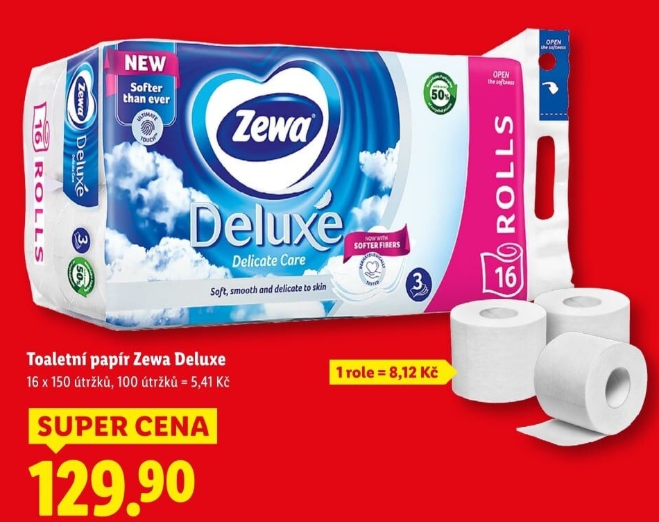 Toaletní papír 3vrstvý Deluxe Zewa