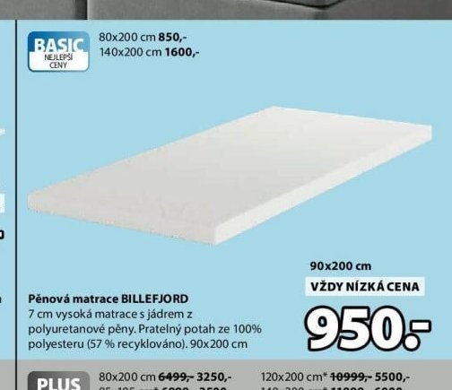 Pěnová matrace BILLEFJORD - Jysk akcniletaky.com