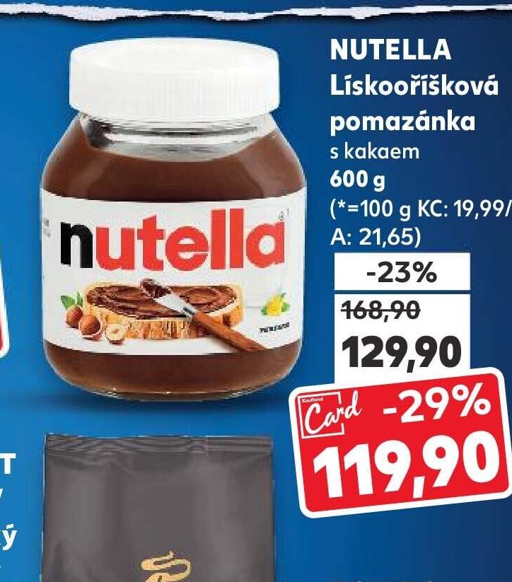 Nutella lískooříšková pomazánka 600 g