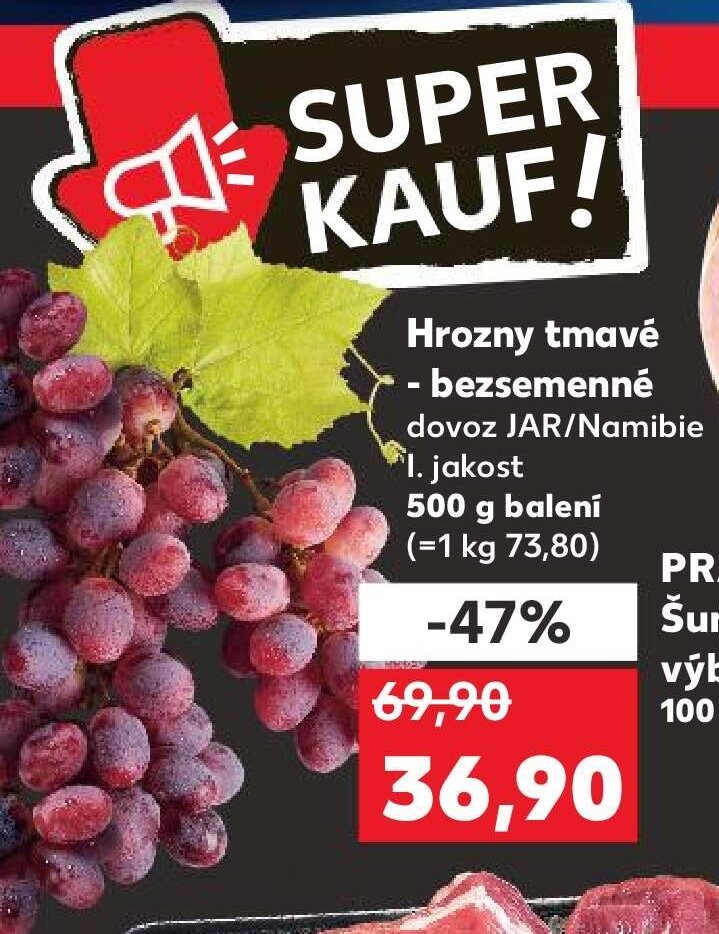 Hrozny tmavé bezsemenné 500 g