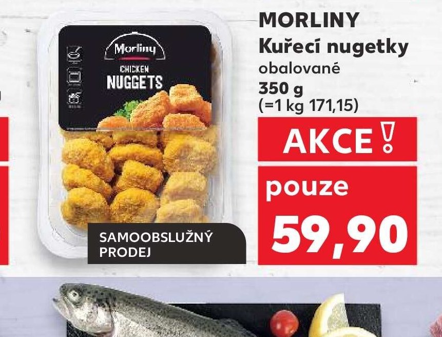 Morliny Kuřecí nugetky obalované 350 g