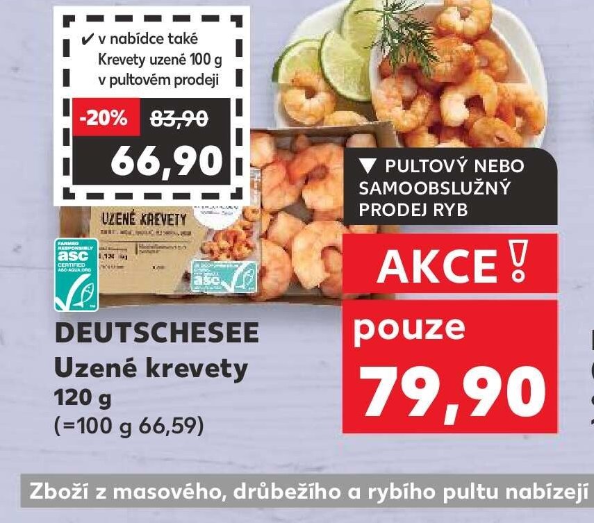 Deutschesee Uzené krevety 120 g
