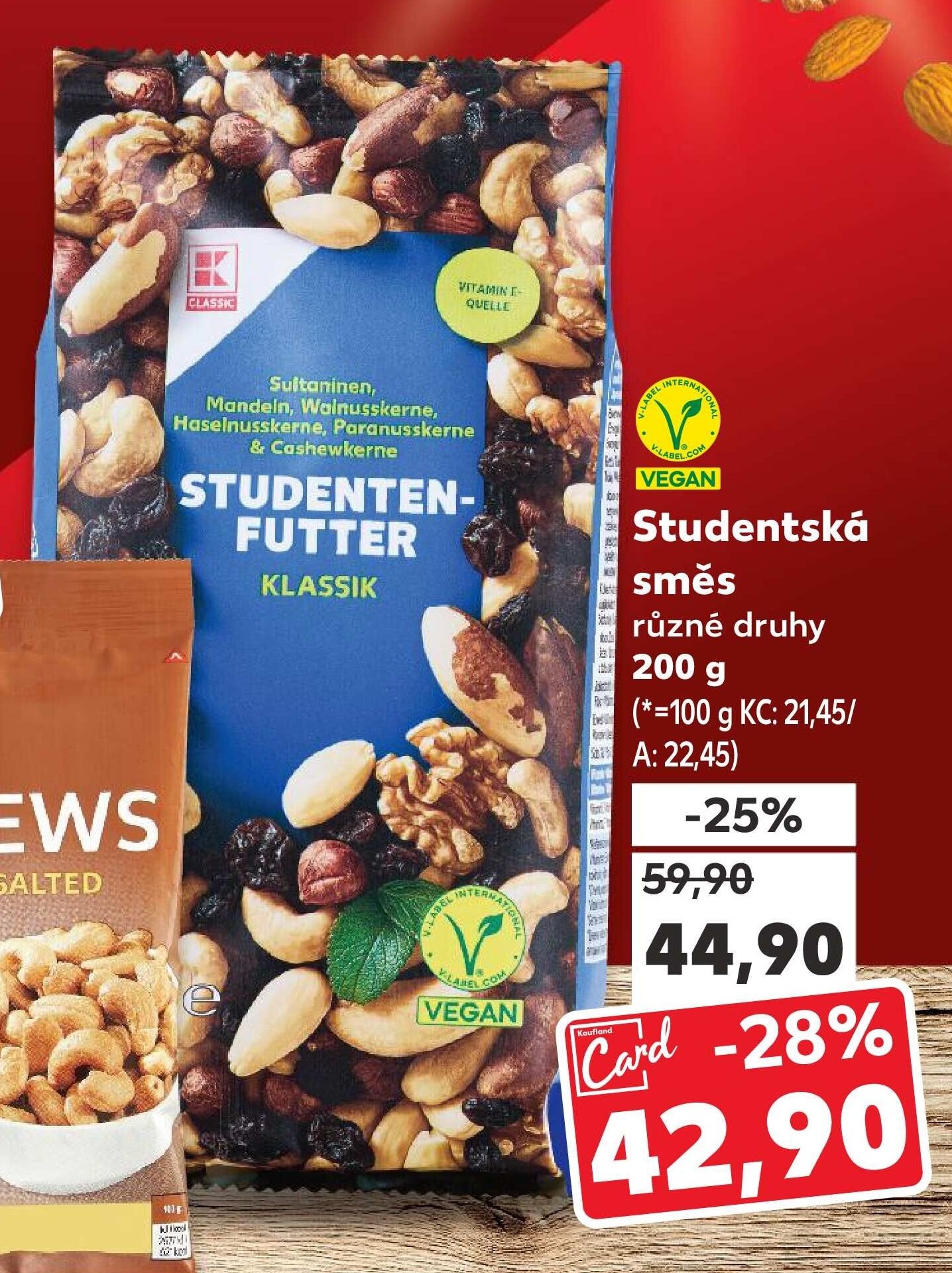 Studentská směs různé druhy 200 g